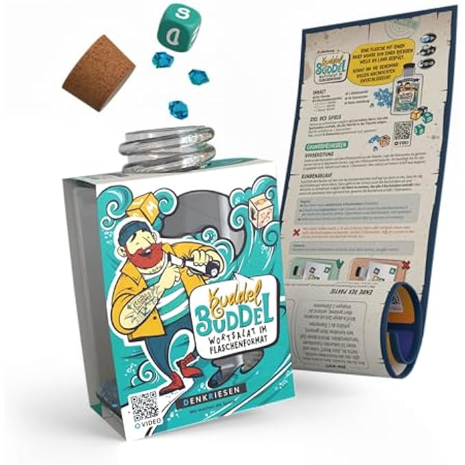 rayihni KUDDEL BUDDEL - THE DICE GAME FOR CHILDREN AND FAMILIES FROM 8 YEARS | REACTION GAME AND BOARD GAME FOR 2-6 PLAYERS | AN ACTION GAME FOR APPROX. 10-15 MINUTES INCLUDING DIAMONDS, BOTTLE AND DICE - Image 2